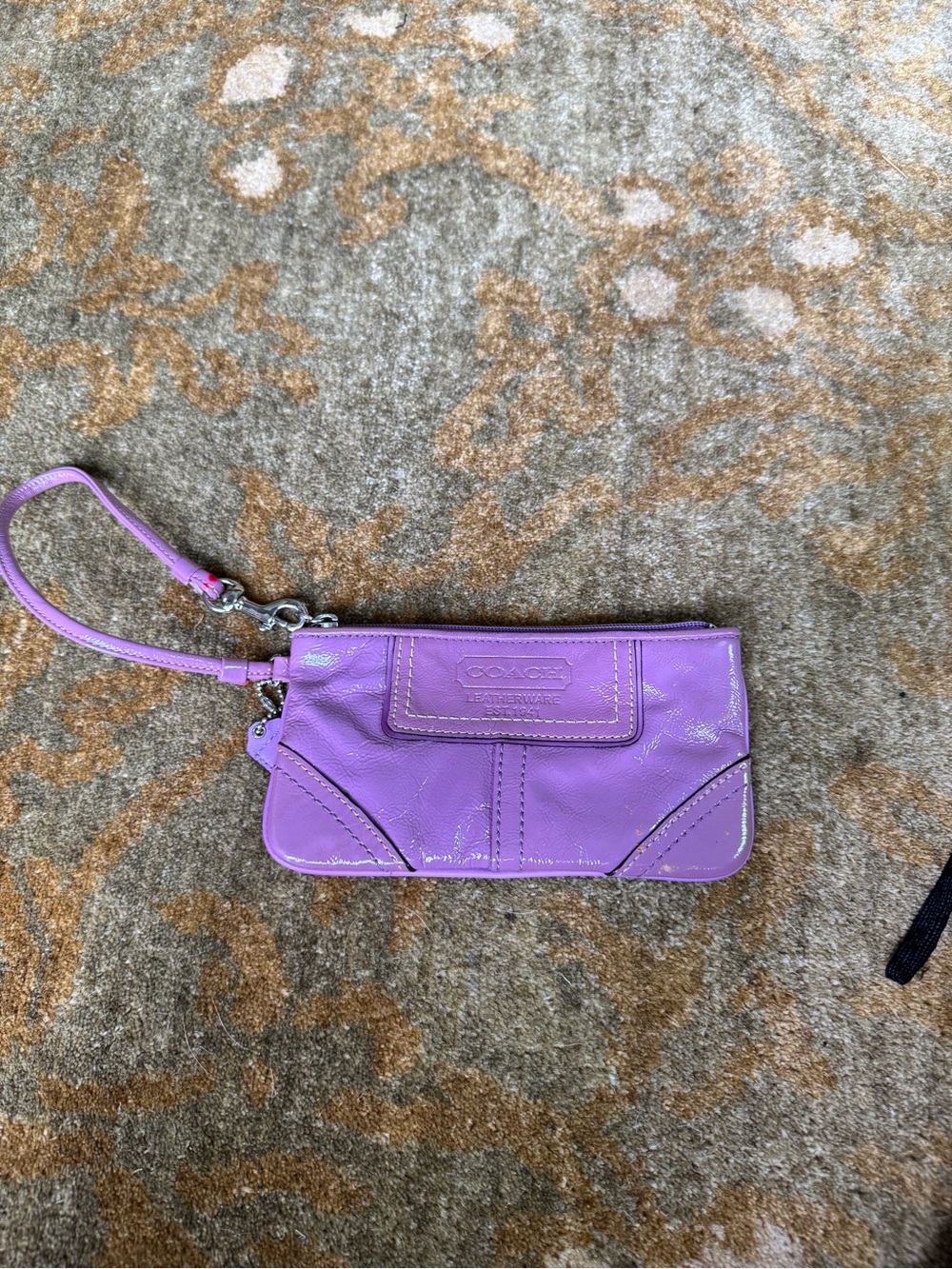 Y2K Coach Glossy Lilac Patent Leather Wristlet